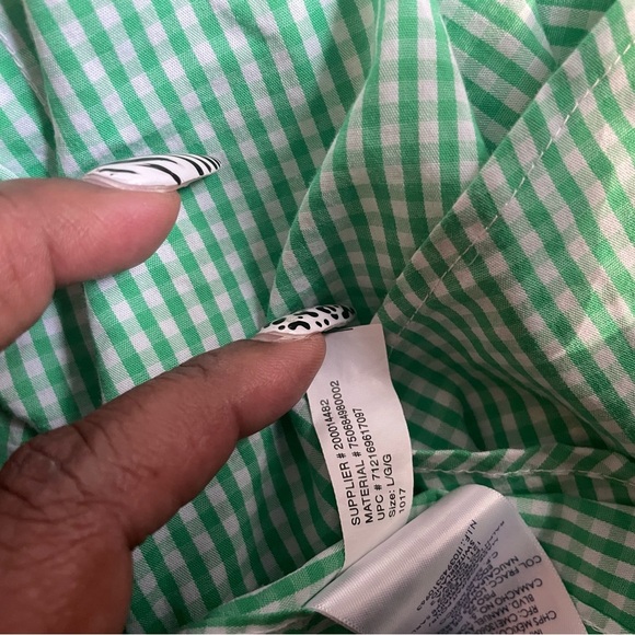Chaps Green Checkered Men's Shirt - Picture 4 of 5